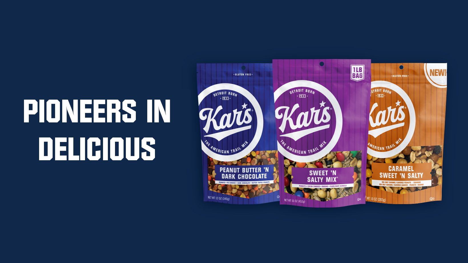 Image of three bags of Kar's Trail Mix