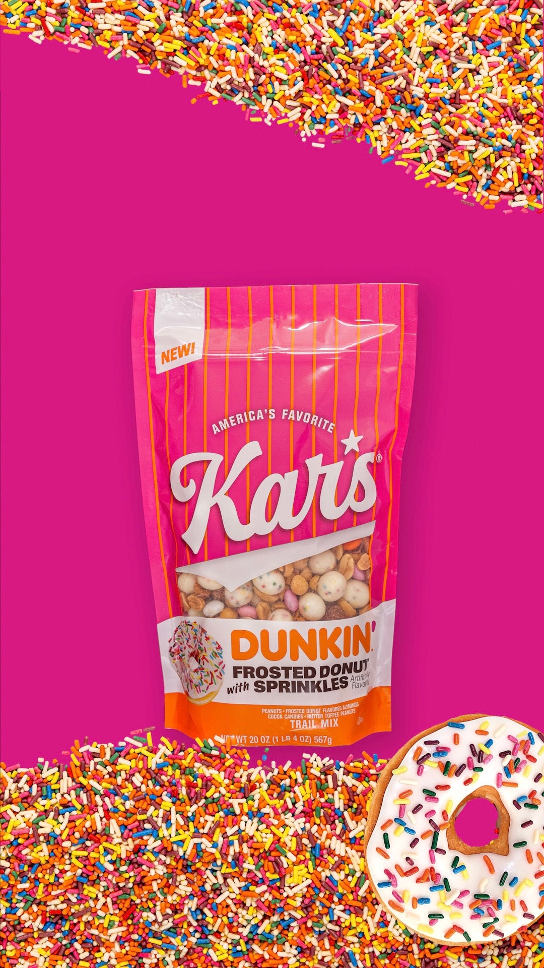 DUNKIN'™ Frosted Donut with Sprinkles 2 oz Bag